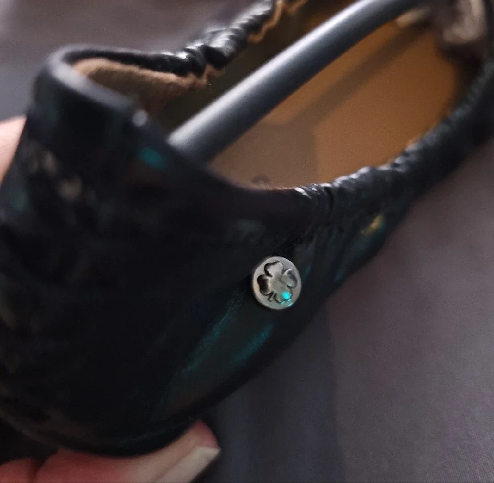 Kid's Lucky Brand Black Leather Ballet Flats
